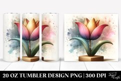 Pastel Stained Tulip | 20 Oz Tumbler Product Image 1