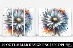 20 Oz Tumbler Sublimation | Shiny Daisy -Like | Colorful Product Image 1
