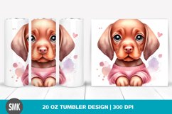Watercolor Vizsla Text | 20 oz Tumbler Product Image 1