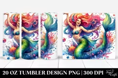 Vibrant Funny Mermaid | 20 oz Tumbler Product Image 1