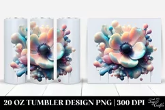 Abstract Pastel Glossy Anemone | 20 oz Tumbler Product Image 1