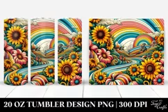 Colorful Retro Sunflowers | 20 oz Tumbler Product Image 1