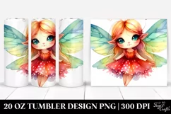 Simple Watercolor Fairy Drawing | 20 oz Tumbler Product Image 1