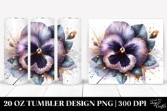 20 Oz Tumbler Sublimation | Shiny Pansy -Like | Colorful Product Image 1