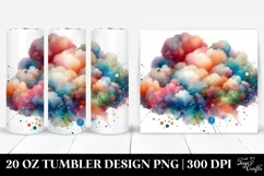 Colorful Watercolor Cloud | 20 oz Tumbler Product Image 1