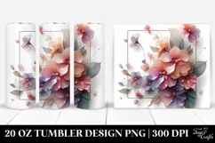 Glossy Impatiens Design, Clipart 20 Oz Tumbler Product Image 1