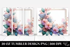 Glossy Impatiens Design, Clipart 20 Oz Tumbler Product Image 1