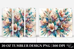 Stained Freesia Abstract 20 Oz Tumbler Product Image 1