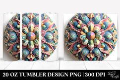 Colorful Pastel Round Ornament, Clipart 20 Oz Tumbler Product Image 1