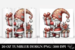 Detailed Christmas Gnome Clipart, High-Res 20 Oz Tumbler Product Image 1