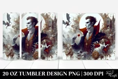 Simple Vampire Digital Painting | 20 oz Tumbler Product Image 1