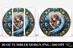 Colorful Stained Angel 20 Oz Tumbler Product Image 1