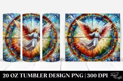 Colorful Angel Digital Art, Transparent 20 Oz Tumbler Product Image 1