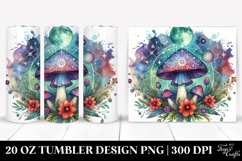 Vibrant Celestial Mushroom Clipart 20 Oz Tumbler Product Image 1