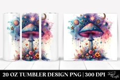 Vibrant Celestial Mushroom Clipart 20 Oz Tumbler Product Image 1