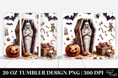 Simple Funny Mummy's Tomb Halloween Sticker 20 Oz Tumbler Product Image 1