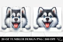 Cute Crazy Siberian Husky Smiling | 20 Oz Tumbler Product Image 1