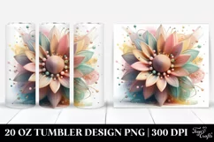 Abstract 3D Sunflower Design | 20 oz Tumbler Product Image 1