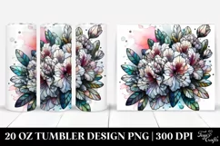 Detailed Stained Rhododendron | 20 Oz Tumbler Product Image 1