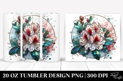 Detailed Stained Rhododendron | 20 Oz Tumbler Product Image 1
