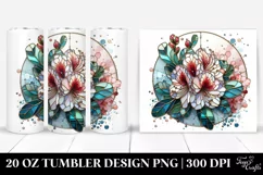 Detailed Stained Rhododendron | 20 Oz Tumbler Product Image 1