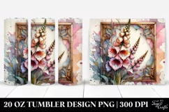 Abstract Wooden Foxglove | 20 oz Tumbler Product Image 1