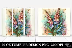 Abstract Wooden Foxglove | 20 oz Tumbler Product Image 1