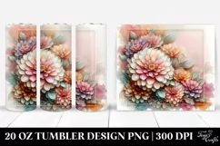 Abstract Pastel Zinnia | 20 oz Tumbler Product Image 1