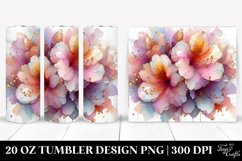 Abstract Pastel Glossy Rhododendron Tumbler Product Image 1