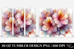 Abstract Pastel Glossy Rhododendron Tumbler Product Image 1