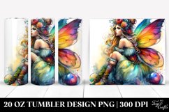 Vibrant Fairy Sitting Dressed | 20 oz Tumbler Product Image 1