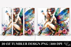 Vibrant Fairy Sitting Dressed | 20 oz Tumbler Product Image 1