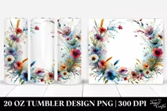Colorful Wild Flowers Tumbler Product Image 1