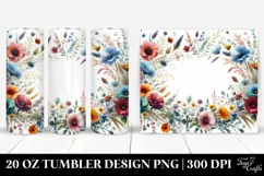 Colorful Wild Flower Frame on 20 oz Tumbler Product Image 1