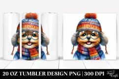 Happy Winter Baby Dog PNG Product Image 1