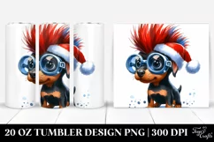 Enthusiastic Doberman Pinscher with Crazy Hair PNG Product Image 1