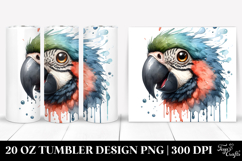 Cute Parrot Portrait, 20 Oz Tumbler Product Image 1