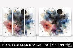 20 Oz Tumbler Sublimation | Colorful BLack Watercolor Product Image 1
