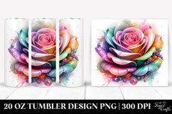 Detailed Vibrant Pastel Glossy Rose Tumbler Product Image 1