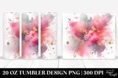 20 Oz Tumbler Sublimation | Colorful PINkish Watercolor Product Image 1