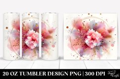 PINkish Watercolor Particles on 20 oz Tumbler Product Image 1