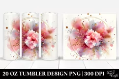 PINkish Watercolor Particles on 20 oz Tumbler Product Image 1