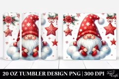 Whimsical Watercolor Gnomes with Snowflakes 20 Oz Tumbler Product Image 1
