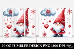 Whimsical Watercolor Gnomes with Snowflakes 20 Oz Tumbler Product Image 1
