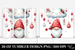 Whimsical Watercolor Gnomes with Snowflakes 20 Oz Tumbler Product Image 1