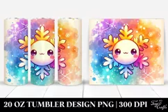 Simple Snowflake Digital Painting | 20 oz Tumbler Product Image 1