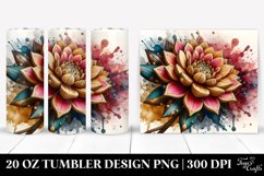 Stained Zinnia on 20 oz Tumbler Product Image 1