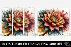 Stained Zinnia on 20 oz Tumbler Product Image 1