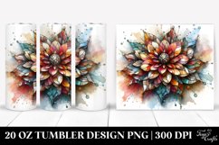 Stained Zinnia on 20 oz Tumbler Product Image 1