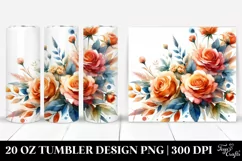 Colorful Orange Roses 20 Oz Tumbler Product Image 1